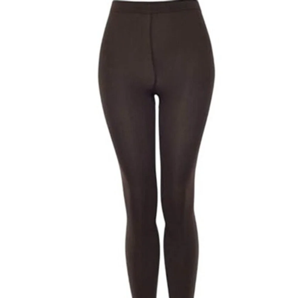 Brown Fleece Lined Tights Tall Espresso B.ella Thermo Cozy Winter Warm Footed T